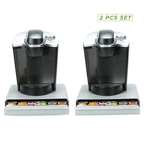 Mind Reader Single Serve Coffee Pod Drawer, Set of 2, 36 Pod Capacity, Countertop Organizer, 12.75" L x 13" W x 3" H, Gray - Thumbnail 4