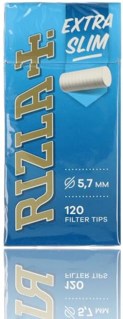 RIZLA Extra Slim Filter Sticks 5.7mm Diameter 120 Filters Per Pack 1 Box (20 Packs)