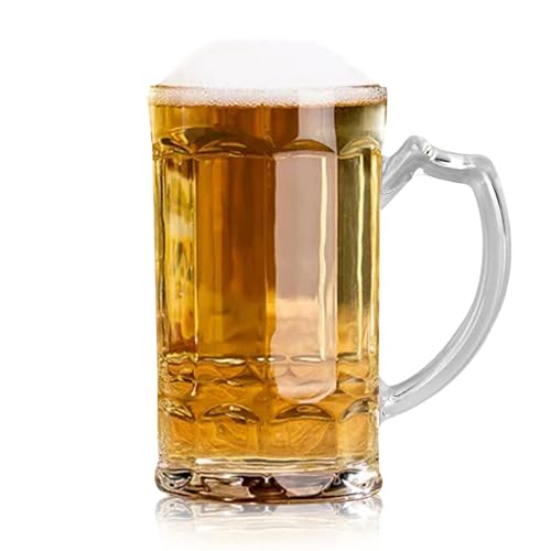 Beer Mug,Beer Stein Glass 500ml/17.5Oz Plastic Beer Stein Plastic Beer Stein Glass with Handle Beer Mug Freezer Cup,Ice Mug Cooling Mug Drinking Glass Wine Cup for Bar Home Kitchen