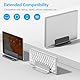 OMOTON Aluminium Vertikal Laptop Ständer, Verstellbarer Notebook Ständer, Laptop Halterung für MacBook Pro/Air und Andere Android Laptop (bis zu 17,3 Zoll), Grau