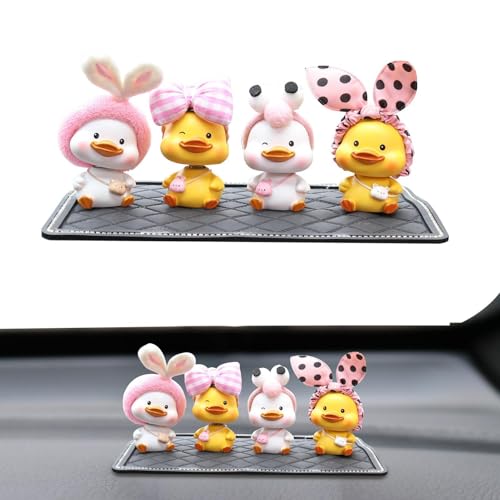 Ornement de voiture tremblante avec canard rigolo à tête oscillante