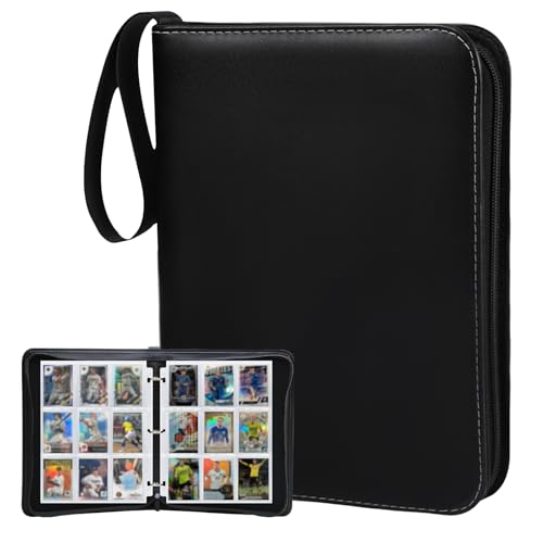 Aischens Album di Carte Collezionabili, Raccoglitore per Carte Magic-9 Tasche 50 Pagine Rimovibili 900 Carte, Album di Carte con Cerniera e Copertina in Pella PU, Libro Porta per Carte, Regalo Bambini