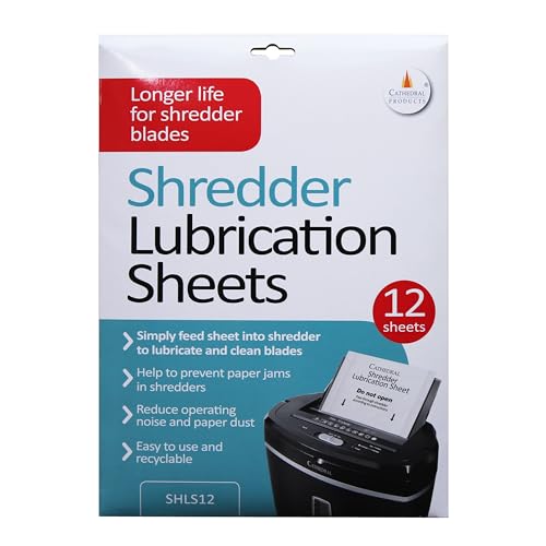 Cathedral Products Pack of 12 Shredder Lubrication Sheets - Great Alternative to Messy Oil
