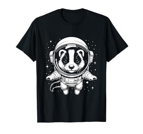 Skunk Dad Mom Space - Astronauta Skunk Maglietta