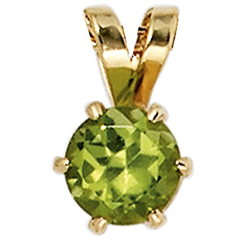 Jobo Damen-Anhänger aus 14 Karat 585 Gold mit Peridot