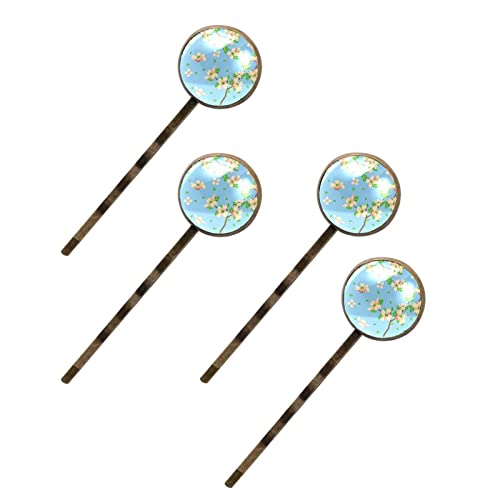 Épingles à cheveux bleues motif floral : le petit cadeau idéal pour fille