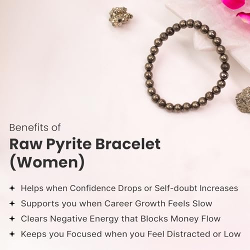 Image of Astrotalk Raw Pyrite Bracelet | Stone of Wealth, Abundance & Protection | Pyrite Stone for Wealth, Prosperity & Good Luck | Healing Crystal Bracelet for Man & Woman | Gift for Man & Woman
