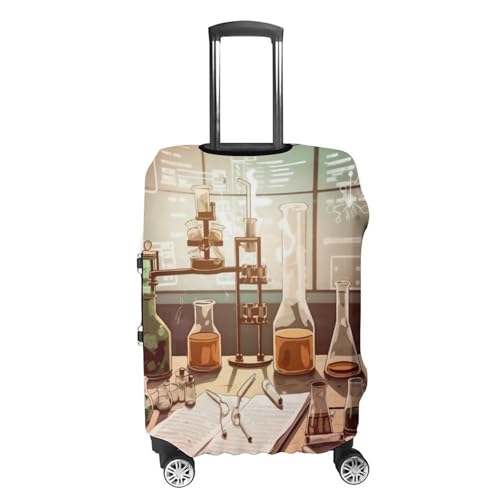 Carry on Luggage Cover Chemistry Lab Suitcase Covers for Luggages Tsa Approved Travel Luggage Sleeve Protector Elastic Suitcase Protector Anti-Scratch Washable Fits 19-30 Inch Case -XL4