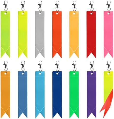 Lonimia Reflecterende hangers, reflector hangers, hangers voor schooltas reflector, loopreflectoren, kinderreflector, reflecterende sleutelhangers voor schooltas, rugzak, joggen, rood, 4*3.5CM