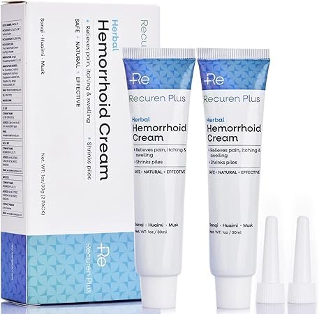 Hämorrhoiden Salbe, Natürliche Hämorrhoidencreme, Piles Cream, Häufchen, Beruhigt und Pflegt den Analbereich, Lindert Unbehagen