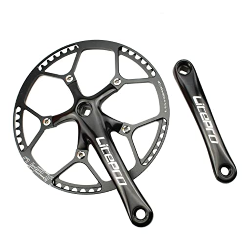 DYNWAVE Conjunto de pedivela de velocidade única de 170 mm com cambota 130BCD Lite-pro dobrável para