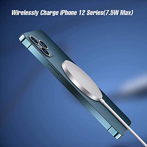 Carregador sem fio, almofada de carregamento sem fio rápido, compatível com o Magsafe iPhone 12/12 P