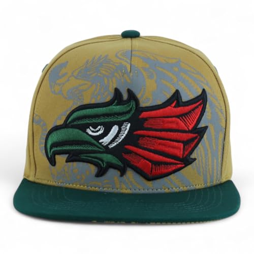 Image of Hecho En Mexico Eagle 3D Embroidered Flat Bill Snapback Cap