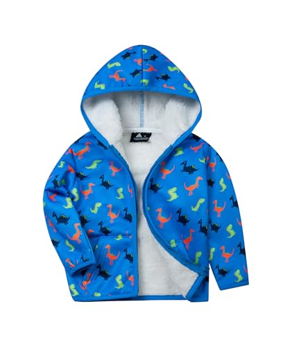 Image of V VALANCH Toddler Fleece Jacket Boys Girls Zip Up Hoodie Sweatshirt | Full Fleece Lining Throughout, Thick Warm, Cartoon, for Casual, School, Outerwear, Winter