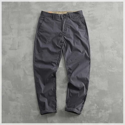 Adhdyuud Men's Tapered Lightweight Casual Pants Wrinkle Resistant Stretch Daily Wear Chino Trousers4
