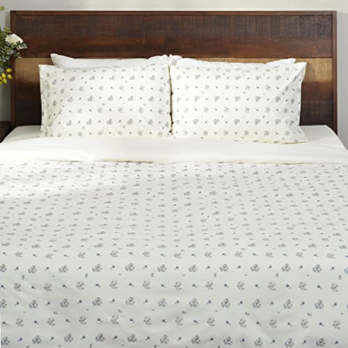 Deco Mex 100% algodón, Modelo Impreso, Color Blanco y Azul, 200 x 220 cm Cover