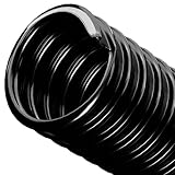 32mm (1 1/4") X 1 Metre Black Corrugated PVC Flexible Pond Hose with 2 Pipe Clips - Image 6
