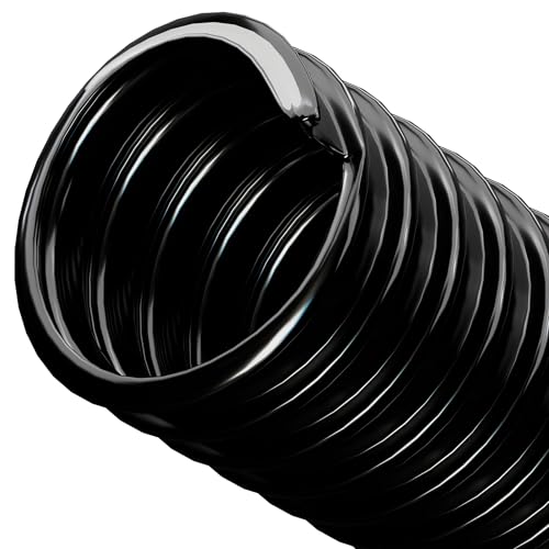 38mm (1 1/2") X 1 Metre Black Corrugated PVC Flexible Pond Hose with 2 Pipe Clips - Image 5
