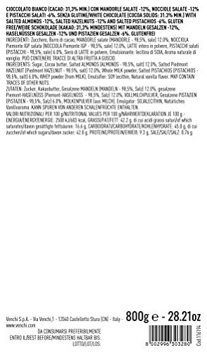Venchi Maxi-Tafel aus weißer Schokolade mit gesalzenen Trockenfrüchten, 800 g – glutenfrei – Bild 6