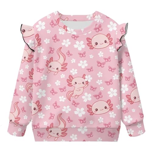 Cute Tops for Girls 3-8 Toddler Girl Tops with Shoulder Ruffles Back to School Outfits4