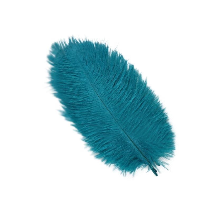 Plumas de avestruz azul cielo para arreglos florales sin volumen 7
