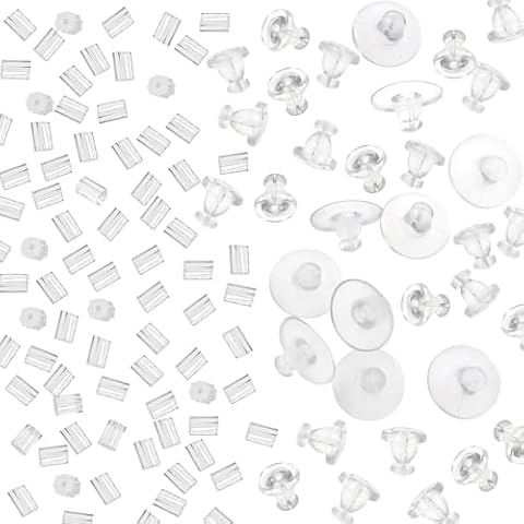 TOAOB 100pcs Mixed Shapes Earring Backs Cover