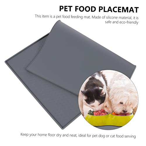 Tapete de Tigela de Silicone para Animais de ??o Antiderrapante Reutilizável à Prova D'água Ra??o p