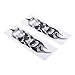 perfk Paire Autocollants Autocollants Crâne Moto Fourche pour Bobber Chopper Dyna - 1