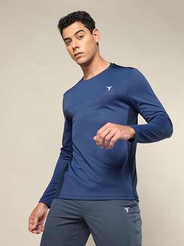 Image of TECHNOSPORT Men Polyester Slim Fit T-Shirt - (P725 P) Pack of 1