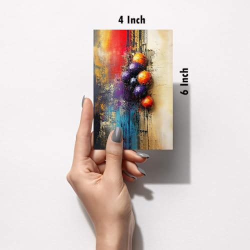Image of SiddArtify Abstract Floral Wall Art Prints Set - Textured Oil Painting Poster Decor for Living Room Bedroom Office - Set of 2-4x6 Inch - Board (Pack of 6) - Sticker (Pack of 6)
