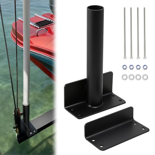 Stainless Steel Boat Lift Guide Post Bracket Hardware, Guide Post Bracket for Protecting Lift & Guide Boat While, Conveniently Guide Boat While Protecting Lift Fit 4″x 6″, 5″x 8″ & 6″x 10″ I-Beam (1)