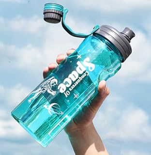 Sports Bottle 1.5 Litre Gym Bottle BPA Free Leak Proof Unisex for Running, Cycling, Work and Gym Water Bottle with Millilitre Display