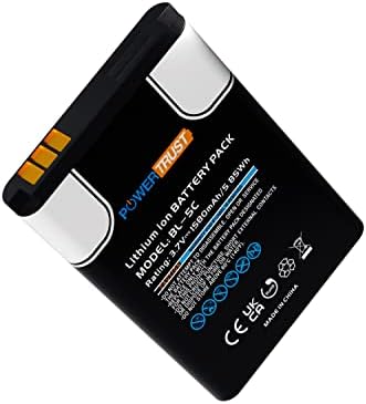 PowerTrust 2-Pack 1580mAh BL5C BL-5C Battery for Nokia 2112, 2118, 2255, 2270, 2280, 2300, 2600, 2610, 3125, 3230, 1100, 1600