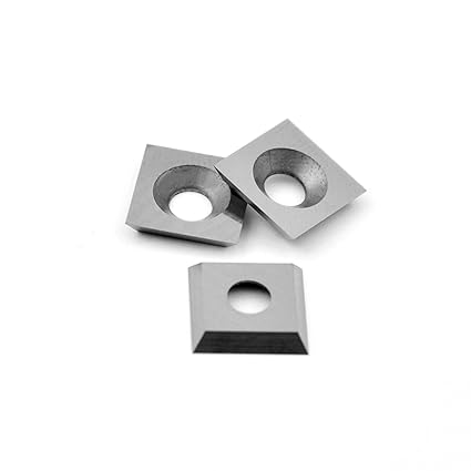 CDBP 11mm Square Carbide Cutter Inserts (11mmx11mmx2.0mm) for Wood Turning Roughing Tool, 3pcs