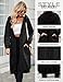 Tuopuda Damen Lange Kapuzenpullover mit Reißverschluss Hoodie Jacke Langarm Herbst Winter Pulli Sweatjacke Sweatshirts Kapuzenpullover Streetwear Strickjacke mit Taschen(Schwarz,XL)