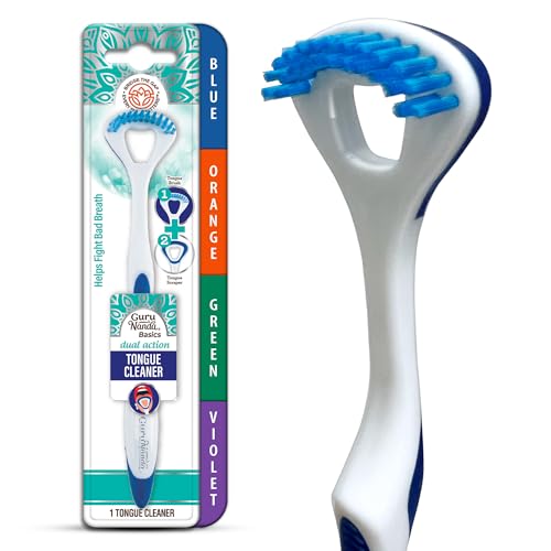 GuruNanda Dual Action Tongue Scraper (1 Pack),...