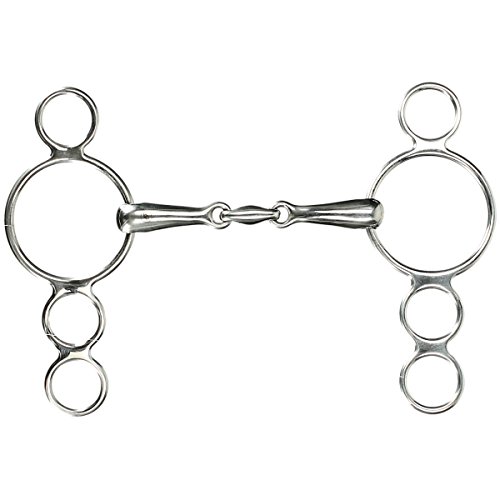 BR Gebiss Pessoa Doppeltgeochen - Schwarz - Gr. 13,5 cm