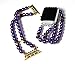 Watch Band for Apple Watch, Handmade Watch Purple Glass Pearls Watch Band for Apple Watch