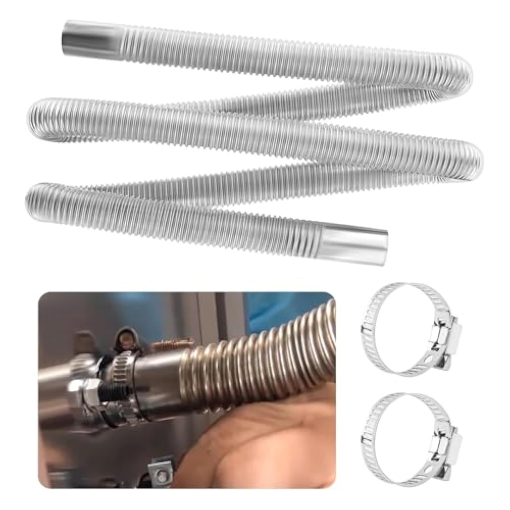 Flexible Exhaust Hose Kit for Diesel Heaters, 23.6"