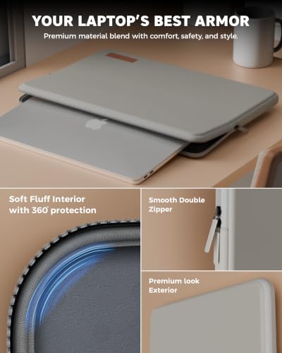 Image of FEDUS MONARC Designer Premium Vegan Leather Laptop Sleeve Bag Case 13.3 inch, Shockproof Office Laptop Cover Pouch Accessories Carrying Bag for MacBook, HP, Dell, Lenovo, Asus for Men & Women