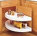 Rev-A-Shelf 6862-31-11-570 Half-Moon Shelf Set - 1 Shelf Pivot and 1 Shelf Pivot & Slide - Polymer-White