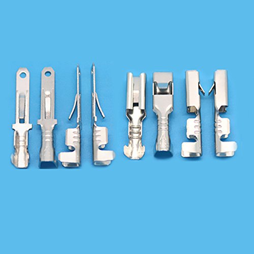 Gimax 1pack 2.8 Male Female Spade Cable Wire Terminals Square Insert for 2.8mm Connectors (5000pieces)