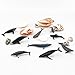 GUFOPONAS Mini Whale Shark Toy Set Small Sea Creatures Toys for Kids 2-4 Inch Mini Marine Animal Figures Cake Topper Girls Boys Toddlers Birthday Gift