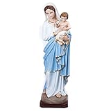  Holyart Vierge avec Enfant Fibre de Verre de 100 cm pour Exterieur