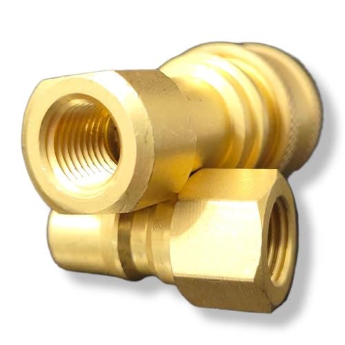 5 set di accoppiatori a sgancio rapido in ottone da 0,6 cm con otturatore in acciaio inossidabile e doppia guarnizione O-Ring per la pulizia di tappeti e tubi flessibili