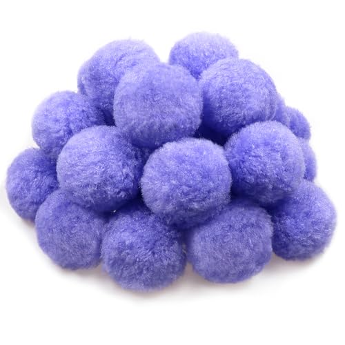 Pompones grandes morado claro de alta densidad para costura y decoración