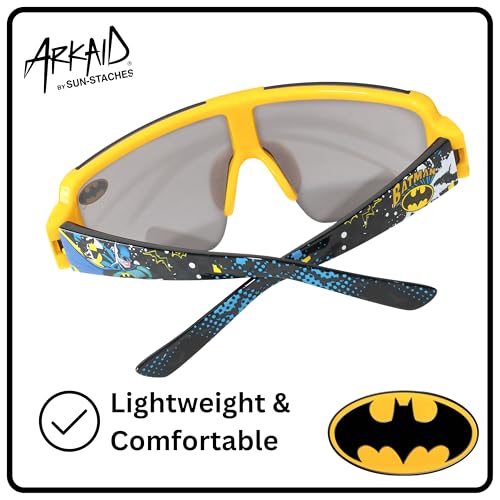 ARKAID Official Batman Sunglasses for Kids | DC Comics Sports Wrap | UV 400 | One Size Fits Most Kids3
