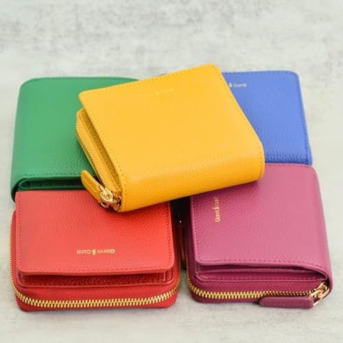 Genuine Italian Leather Wallet for Women with Zipper, Summer Wallets for Women, Vegetable Tanned Leather, Made In Italy (Green)4