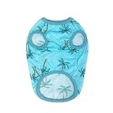 STOBOK Summer Dog Vest Hawaiian Breathable Puppy Shirts Coconut Tree Sweatshirt Pullover Clothes...