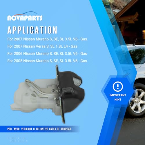 Image of NOVAPARTS Trunk Latch Tailgate Hatch Lock Actuator for 2005 2006 2007 Nissan Murano S SE SL 3.5L 2007 Versa S SL 1.8L Replaces 90502-CA00C 90502EN000 90502-ZN90A